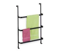 Relaxdays Toallero para puerta negro negro