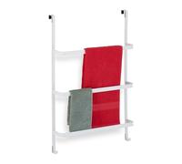 Relaxdays Toallero para puerta blanco blanco