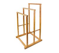Relaxdays Toallero pie 3 Barras en Forma de Escalera, bambú, Resistente Humedad, 82.5 x 42 x 42.5 cm, baño, Natural