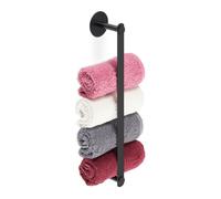 Relaxdays Toallero sin taladrar color negro negro