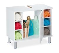 Relaxdays Tocador blanco blanco,plata