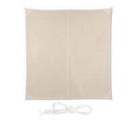 Relaxdays Toldo Vela Cuadrado, Hidrófugo, Protección Rayos UV, con Cuerdas para tensar, Beige, 3 x 3 m