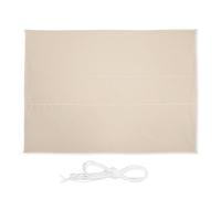 Relaxdays Toldo Vela Rectangular, 3,5 x 4,5 m, Repelente al Agua, Protección UV, con Cuerdas, Terraza, Balcón, Beige
