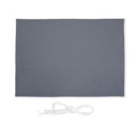 Relaxdays Toldo Vela Rectangular, 3,5 x 4,5 m, Repelente al Agua, Protección UV, con Cuerdas, Terraza, Balcón, Gris