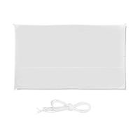 Relaxdays Toldo Vela Rectangular, Impermeable, Protección Rayos UV, con Cuerdas para tensar, 2 x 4 m, Blanco