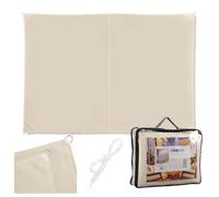 Relaxdays Toldo Vela Rectangular, Impermeable, Protección Rayos UV, con Cuerdas para tensar, 2x3 m, Beige