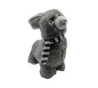 Relaxdays Tope de puerta Alpaca blanco,gris