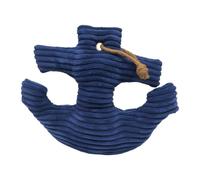 Relaxdays Tope para puertas ancla azul oscuro,marrón claro