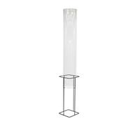 Relaxdays Torre de Peces Acrílico y Metal, Decorativa para Estanque, 150x22x22 cm, Transparente/Gris