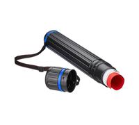 Relaxdays Tubo portaplanos extensible negro y azul azul,negro