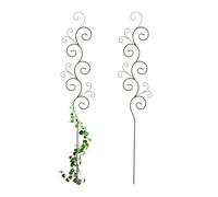 Relaxdays Tutor Plantas, Set de 2, Guías Trepadoras, Diseño Ondulado, 160 x 30 cm, Soportes Rosales, Metal, Marrón