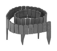 Relaxdays Borde de madera flexible antracita