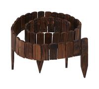 Relaxdays Borde de madera flexible marrón oscuro