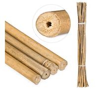 Relaxdays Varas de Bambú, Tutores para Plantas, Bambú Natural, 105 cm, Color Natural