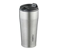 Relaxdays Vaso térmico café de acero inox. 400 ml negro,plata