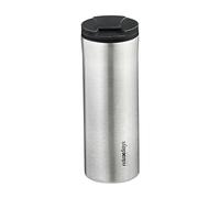 Relaxdays Vaso térmico 400 ml de acero inoxidable negro,plata