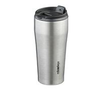 Relaxdays Vaso térmico café de acero inox. 400 ml negro,plata