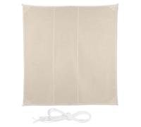 Relaxdays Toldo Vela Cuadrado, Hidrófugo, Protección Rayos UV, con Cuerdas para tensar, Beige, 4 x 4 m