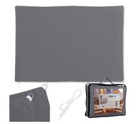 Relaxdays, vela solar rectangular, resistente al agua, protección UV, con cuerdas de tensión, para terraza o balcón, dimensiones: 3 x 4 metros, color gris