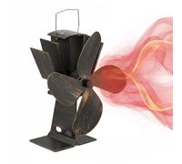 Relaxdays Ventilador estufa sin corriente antiguo marrón claro,negro