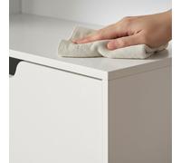 Relaxdays Zapatero abatible con estante abierto blanco