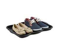 Relaxdays Zapatero Antigoteo Pequeño, Plástico, Negro, 3 x 49 x 35 cm
