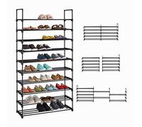 Relaxdays Zapatero grande expandible negro