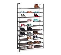 Relaxdays Zapatero modular XXL marrón,negro