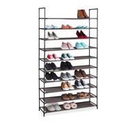 Relaxdays Zapatero modular XXL marrón,negro