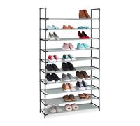 Relaxdays Zapatero modular XXL negro,gris