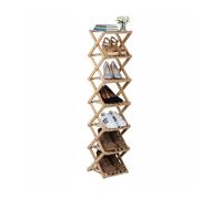 Relaxdays Zapatero plegable bambú marrón claro