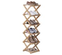 Relaxdays Zapatero plegable bambú marrón claro