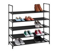Relaxdays Zapatero sistema de encaje XL negro