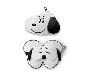 Relaxeazzz peanuts snoopy almohada de viaje de peluche y máscara para