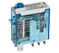 Rele 12vdc 1cto con pulsador de prueba + indicador mecanico 16a/250vac