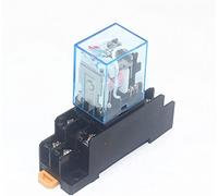 Relé 1set MY2P HH52P MY2NJ Bobina de relé General DPDT Mini Interruptor electromagnético con base enchufe LED AC 110V 220V DC12V 24V(AC12V)