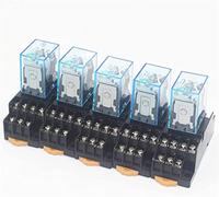 Relé 5set MY4NJ Bobina AC12V AC24V DC12V DC24V DC36V AC110V AC220V HH54P 5A electromagnético de uso general en miniatura con base(AC380V)