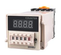 Relé contador de DH48J-11A DC12V 24V AC110V 220V relé de pantalla Digital preestablecido electrónico 11 pines NPN Sensor recuento acíclico con Bas(AC380V)
