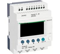Relé de control SPS de Schneider Electric, Zelio Logic, versión compacta, 10 entradas/salidas, 24 VDC, pantalla, reloj, salidas de relé SR2B121B