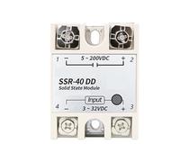 Relé de estado sólido de CC con Control de CC, módulo de relé de estado sólido único de carcasa blanca SSR-10DD/25DD/40DD/60DD/80DD/100DD(SSR-100DD)