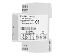 Relé de monitoreo de 3 fases DPA51CM44 - Corriente/voltaje - Relé de monitoreo - Protección para trifásico, sin conductor neutro, pérdida de fase y mala secuencia de fase, 208-480