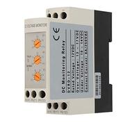 Relé de monitoreo de voltaje DC 12V/24V/36V/48V Relé de protección de sobrevoltaje y bajo voltaje Carril guía de 35MM(DC12V)