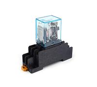 Relé de Potencia con Base de Enchufe, Nuevo Relé de Potencia de Bobina de 220 V CA 10A DPDT LY2NJ HH62P HHC68A-2Z con Base de Enchufe (1Pcs)