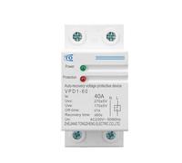 Relé de protección del dispositivo de protección contra sobretensión y bajo voltaje, recuperación automática de carril Din, 40A, 230V, 1 Uds.
