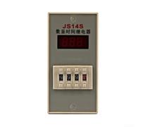 Relé de retardo de tiempo digital JS14S con base de enchufe AC 220V 380V temporizador programable interruptor para control de automatización industrial 110x104mm (AC380V)