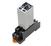 Relé de tiempo digital H3Y-2 con pantalla LED, controlador de retardo versátil para 12 V CC 24 V CC 220 V CA, incluye base de montaje, interruptor de sincronización preciso para energía alternativa y