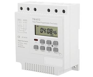 Relé de Tiempo Digital, Interruptor Temporizador Programable Trifásico de 380 V con Alto Rendimiento, 17 Configuraciones ONorOFF, Gestión No Tripulada para Motor, Bomba de Agua,