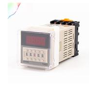 Relé de tiempo visualización digital DH48S DH48S-2Z Temporizador retardo eléctrico 0.01S-99H99M 8PIN con base(DC24V)