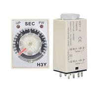 Relé Temporizador 24V DC H3Y-2, Interruptor de Control de Tiempo con Retardo, 8 Pines, Ajustable 1/3/6/10/30/60S (6S)
