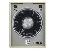 Relé temporizador Ah3 3 Relé tipo retardo de liberación electrónica 8 pines 10 min 24 V Compatible con montaje en riel estándar de 35 mm para control industrial y uso de (24V)